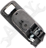 APDTY 92932 Interior Door Handle - Front Right - Chrome Lever+Black housing (Ebo