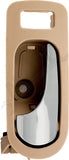 APDTY 92935 Interior Door Handle - Front Left - Chrome Lever+Beige Housing (Neut