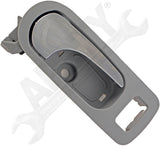 APDTY 92938 Interior Door Handle - Front Right - Chrome Lever+Gray Housing