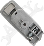 APDTY 92938 Interior Door Handle - Front Right - Chrome Lever+Gray Housing
