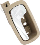 APDTY 92965 Interior Door Handle - Front Left - Chrome Lever+Beige Housing (Neut