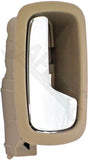 APDTY 92966 Interior Door Handle - Front Right - Chrome Lever+Beige Housing (Neu