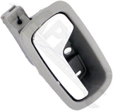 APDTY 92967 Interior Door Handle - Front Left - Chrome Lever+Gray Housing