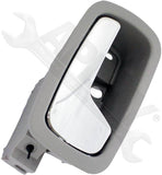 APDTY 92968 Interior Door Handle - Front Right - Chrome Lever+Gray Housing