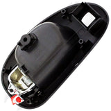 APDTY 93102 Interior Door Handle Chrome Lever, Black Housing