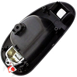 APDTY 93102 Interior Door Handle Chrome Lever, Black Housing