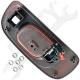 APDTY 93104 Interior Door Handle Black Lever, Woodgrain Housing