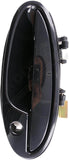 APDTY 93137 Exterior Door Handle Front LH Smooth Black