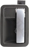 APDTY 93186 Interior Door Handle Silver Lever, Dark Gray Housing