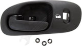 APDTY 93199 Interior Door Handle Textured Black Replaces 5102832AA, 5102839AA