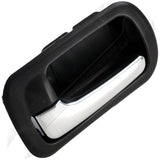 APDTY 93207 Interior Door Handle Rear LH Sedan, Black/Chrome