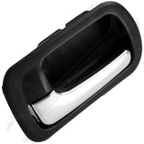 APDTY 93207 Interior Door Handle Rear LH Sedan, Black/Chrome