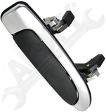 APDTY 93222 Exterior Door Handle Rear Right Chrome+Black