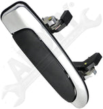 APDTY 93222 Exterior Door Handle Rear Right Chrome+Black