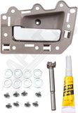 APDTY 93273 Interior Door Handle Kit; Chrome Lever Beige Housing; Front Left