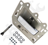 APDTY 93276 Interior Door Handle Replacement Kit Chrome Lever, Beige Housing