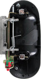 APDTY 93294 Exterior Door Handle Rear Left Chrome Lever, Black Housing