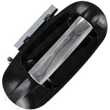 APDTY 93295 Exterior Door Handle Rear RH Chrome Lever, Black Housing