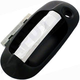 APDTY 93297 Exterior Door Handle Front Left Chrome Lever, Black Housing