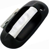 APDTY 93297 Exterior Door Handle Front Left Chrome Lever, Black Housing