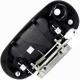 APDTY 93297 Exterior Door Handle Front Left Chrome Lever, Black Housing