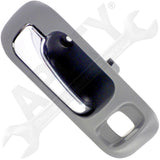 APDTY 93325 Interior Door Handle Rear LH Gray/Chrome
