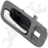 APDTY 93327 Interior Door Handle Front LH Gray/Chrome