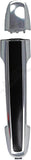 APDTY 93383 Exterior Door Handle Rear Left, Rear Right Chrome, Black Insert