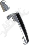 APDTY 93383 Exterior Door Handle Rear Left, Rear Right Chrome, Black Insert