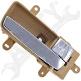 APDTY 93440 Interior Door Handle Front RH, Rear RH Beige and Chrome