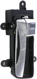 APDTY 93445 Interior Door Handle Front LH, Rear LH Black and Chrome