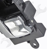 APDTY 93448 Interior Door Handle Front Right, Rear Right Black and Chrome