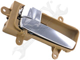 APDTY 93449 Interior Door Handle Front LH, Rear LH Beige and Chrome