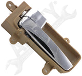APDTY 93449 Interior Door Handle Front LH, Rear LH Beige and Chrome