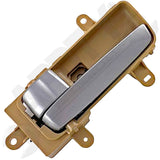 APDTY 93455 Interior Door Handle Front LH, Rear LH Silver and Beige