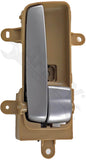APDTY 93456 Interior Door Handle Front RH, Rear RH Silver and Beige