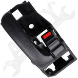 APDTY 93503 Interior Door Handle Front RH, Rear RH Black