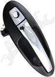 APDTY 93531 Exterior Door Handle Front LH Chrome Lever, Black Housing