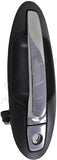 APDTY 93532 Exterior Door Handle Front RH Chrome Lever, Black Housing