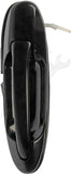 APDTY 93612 Exterior Door Handle; Smooth Black; Rear Left (Driver-Side)