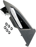 APDTY 93634 Interior Door Handle Black/Chrome