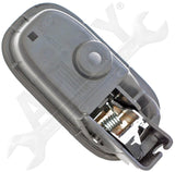 APDTY 93744 Interior Door Handle, Rear Left, Chrome Lever Black Housing