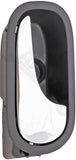 APDTY 93745 Interior Door Handle, Rear Right, Chrome Lever Black Housing