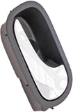 APDTY 93745 Interior Door Handle, Rear Right, Chrome Lever Black Housing