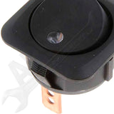 APDTY 95992 Electrical Switches - Rocker - Led Glow - Black Body/Blue LED