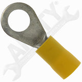 APDTY 97573 4 Gauge Ring Terminal 1/2 Yellow