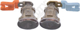 APDTY EM69973 Door Lock Cylinder Left & Right Set w/ New Keys; Chrome Finish
