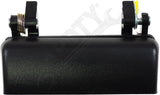 APDTY F37Z-1022405-A Exterior Door Handle; Textured Black; Front Left