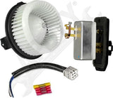 APDTY Complete Blower Motor, Speed Control Resistor, & Wire Harness Pigtail Kit