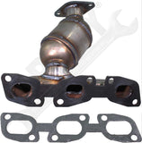 APDTY 5L8Z5G232CC Exhaust Manifold w/ Catalytic Converter Rear Firewall 3.0L V6
